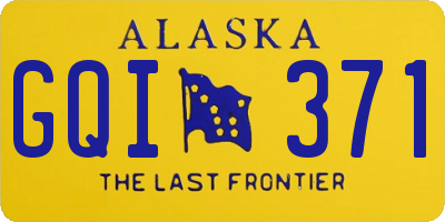 AK license plate GQI371