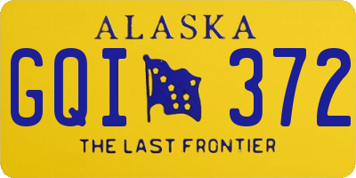 AK license plate GQI372