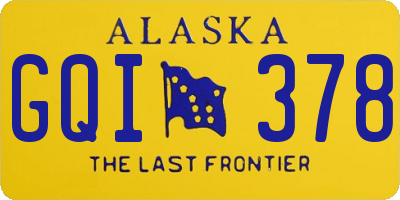 AK license plate GQI378