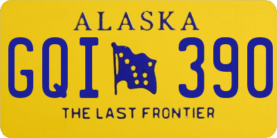 AK license plate GQI390