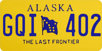 AK license plate GQI402