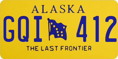 AK license plate GQI412