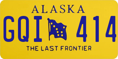 AK license plate GQI414