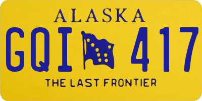 AK license plate GQI417