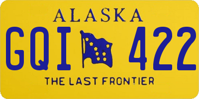 AK license plate GQI422