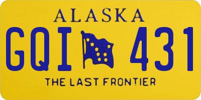 AK license plate GQI431