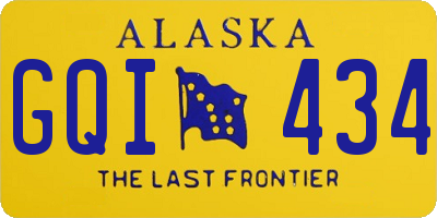 AK license plate GQI434
