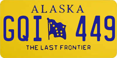 AK license plate GQI449