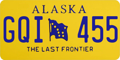AK license plate GQI455