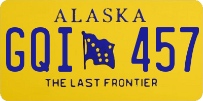 AK license plate GQI457