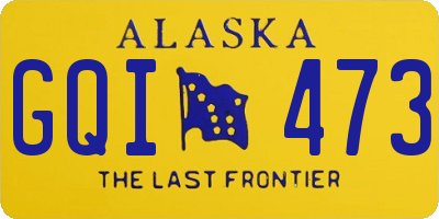 AK license plate GQI473
