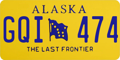 AK license plate GQI474