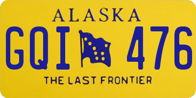 AK license plate GQI476