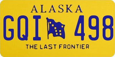 AK license plate GQI498