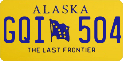 AK license plate GQI504