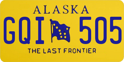 AK license plate GQI505