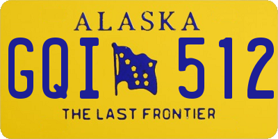 AK license plate GQI512