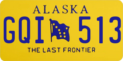 AK license plate GQI513