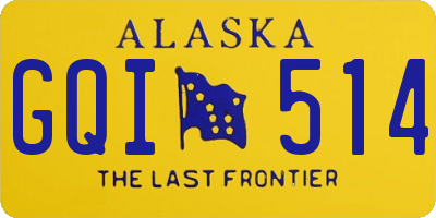 AK license plate GQI514