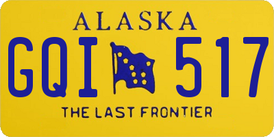 AK license plate GQI517