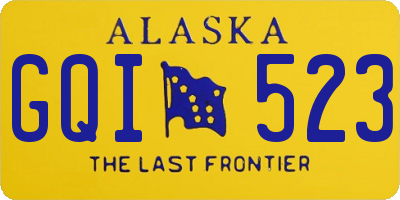 AK license plate GQI523