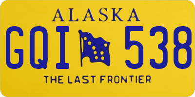 AK license plate GQI538