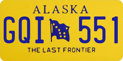AK license plate GQI551