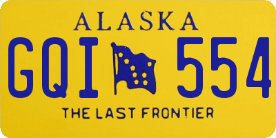 AK license plate GQI554