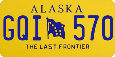 AK license plate GQI570