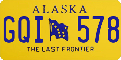 AK license plate GQI578