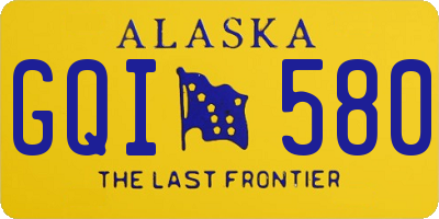 AK license plate GQI580