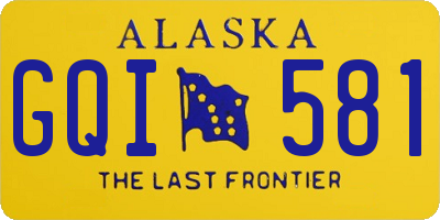 AK license plate GQI581