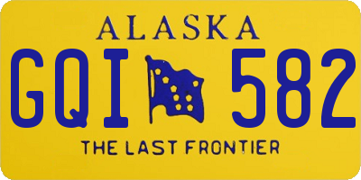 AK license plate GQI582