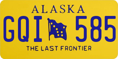 AK license plate GQI585