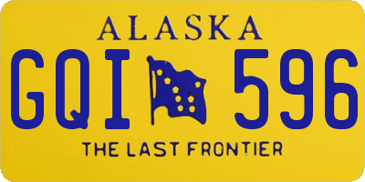 AK license plate GQI596