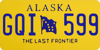 AK license plate GQI599