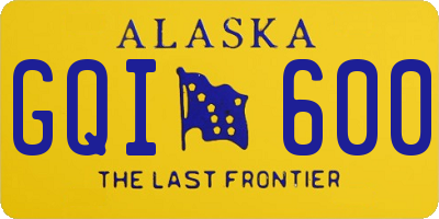AK license plate GQI600