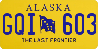 AK license plate GQI603