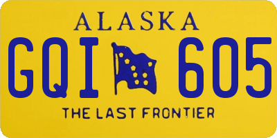 AK license plate GQI605