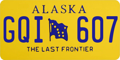 AK license plate GQI607