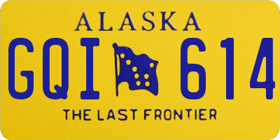 AK license plate GQI614