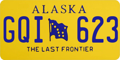 AK license plate GQI623