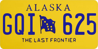 AK license plate GQI625