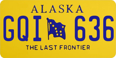 AK license plate GQI636