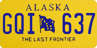 AK license plate GQI637