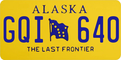 AK license plate GQI640