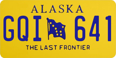 AK license plate GQI641