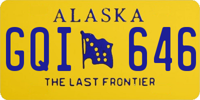 AK license plate GQI646