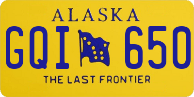 AK license plate GQI650