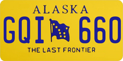 AK license plate GQI660